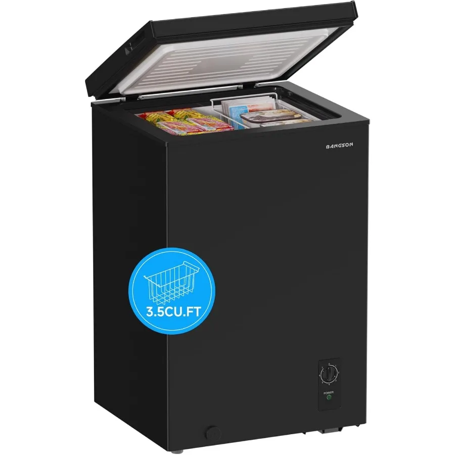BANGSON 3.5 Cu.Ft Chest Freezer Compact Deep Freezer with Removable Basket Adjustable Thermostat Energy-Saving Quiet Mini Freez
BANGSON 3.5 Cu.Ft Chest Freezer Compact Deep Freezer with Removable Basket Adjustable Thermostat Energy-Saving Quiet Mini Freez