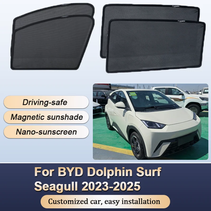 Sun Shades For BYD Dolphin Surf 2023 2024 2025 Dolphin Mini Seagull Sunshade Magnetic Heat insulation Mesh Visor Car Accessories
Sun Shades For BYD Dolphin Surf 2023 2024 2025 Dolphin Mini Seagull Sunshade Magnetic Heat insulation Mesh Visor Car Accessories