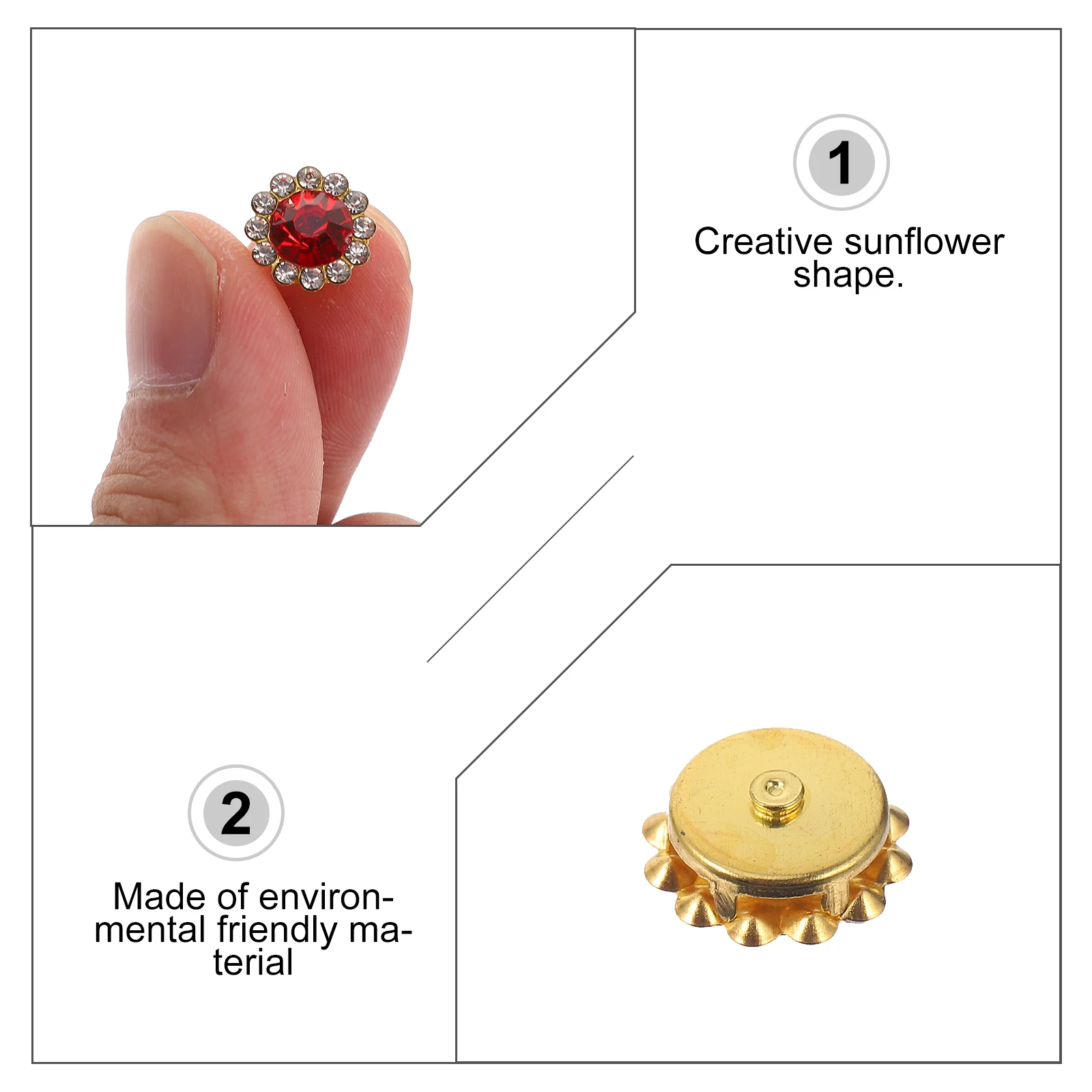 Sunflower Crystal Rhinestone Buttons Sewing Appliques Craft Supplies Lightweight DIY Costumes Party Decoration Accessories
Sunflower Crystal Rhinestone Buttons Sewing Appliques Craft Supplies Lightweight DIY Costumes Party Decoration Accessories