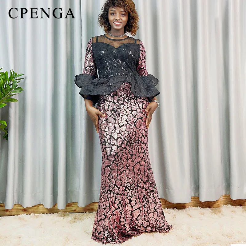 Luxury African Sequins Dress for Women Elegant Lady Wedding Evening Dresses Sexy Femme Party Bodycon Gown Africa Style Clothing
Luxury African Sequins Dress for Women Elegant Lady Wedding Evening Dresses Sexy Femme Party Bodycon Gown Africa Style Clothing