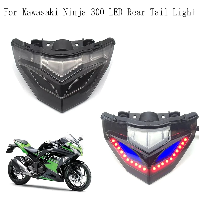 For Kawasaki Ninja 300 LED Rear Tail Light With Integrated Red Brake Light & Turn Signals Lights
For Kawasaki Ninja 300 LED Rear Tail Light With Integrated Red Brake Light & Turn Signals Lights
