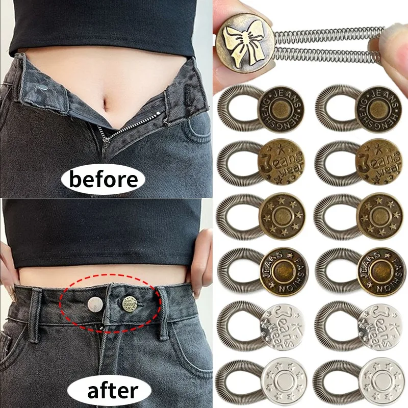 20Pcs Detachable Jeans Waist Adjustment Buckle Metal Button Extender for DIY Pants Jeans Free Sewing Waist Extenders Buttons
20Pcs Detachable Jeans Waist Adjustment Buckle Metal Button Extender for DIY Pants Jeans Free Sewing Waist Extenders Buttons