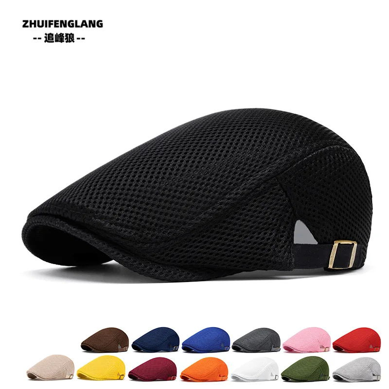 Summer hollow mesh breathable beret women's Korean version trendy sun hat men's solid color forward hat
Summer hollow mesh breathable beret women's Korean version trendy sun hat men's solid color forward hat