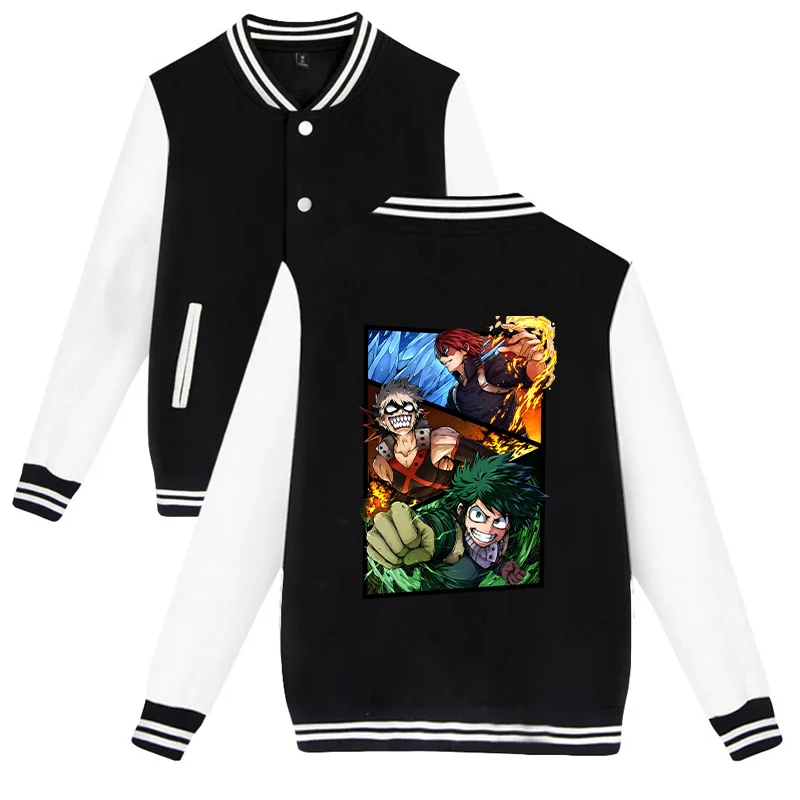 New Deku Bakugou Katsuki Todoroki Shoto Baseball Jacket Men Women Fashion Hip Hop Baseball Jersey Autumn Winter Casual Tops
New Deku Bakugou Katsuki Todoroki Shoto Baseball Jacket Men Women Fashion Hip Hop Baseball Jersey Autumn Winter Casual Tops