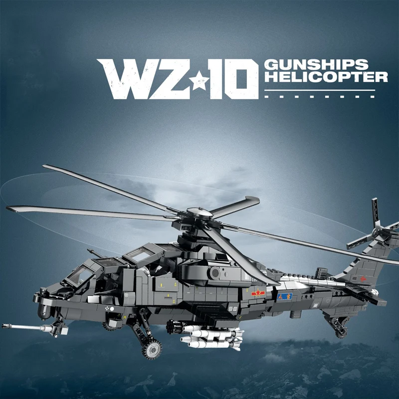 1366PCS Military WZ-10 Fiery Thunderbolt Armed Helicopter Airplane Building Blocks,Air Force Large Aeroplane Model Birthday Gift
1366PCS Military WZ-10 Fiery Thunderbolt Armed Helicopter Airplane Building Blocks,Air Force Large Aeroplane Model Birthday Gift