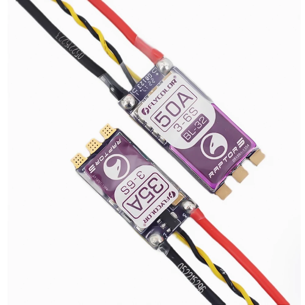 FLYCOLOR Raptor 5 20A 35A 45A 50A Multi-Rotor Brushless ESC 3-6S 32Bit G701 PWM 128K for RC FPV Racing Drone
FLYCOLOR Raptor 5 20A 35A 45A 50A Multi-Rotor Brushless ESC 3-6S 32Bit G701 PWM 128K for RC FPV Racing Drone