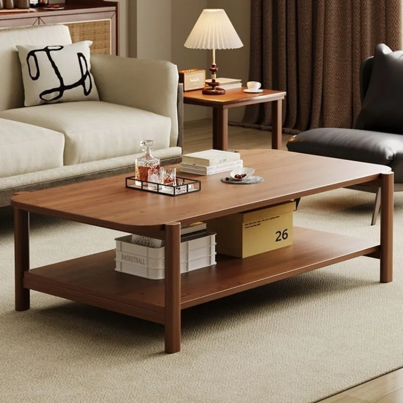 Coffee table, modern home living room, sofa side table, double-layer storage square table, small apartment, simple solid wood
Coffee table, modern home living room, sofa side table, double-layer storage square table, small apartment, simple solid wood