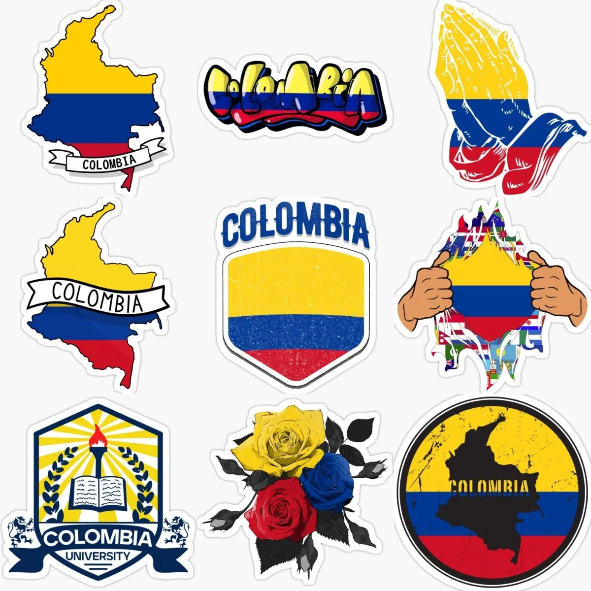 Colombia CO Flag Map Emblem Creative PVC Sticker for Decorate Bumper Bicycle Motorcycle Car Window Truck Wall Decal Accessories
Colombia CO Flag Map Emblem Creative PVC Sticker for Decorate Bumper Bicycle Motorcycle Car Window Truck Wall Decal Accessories