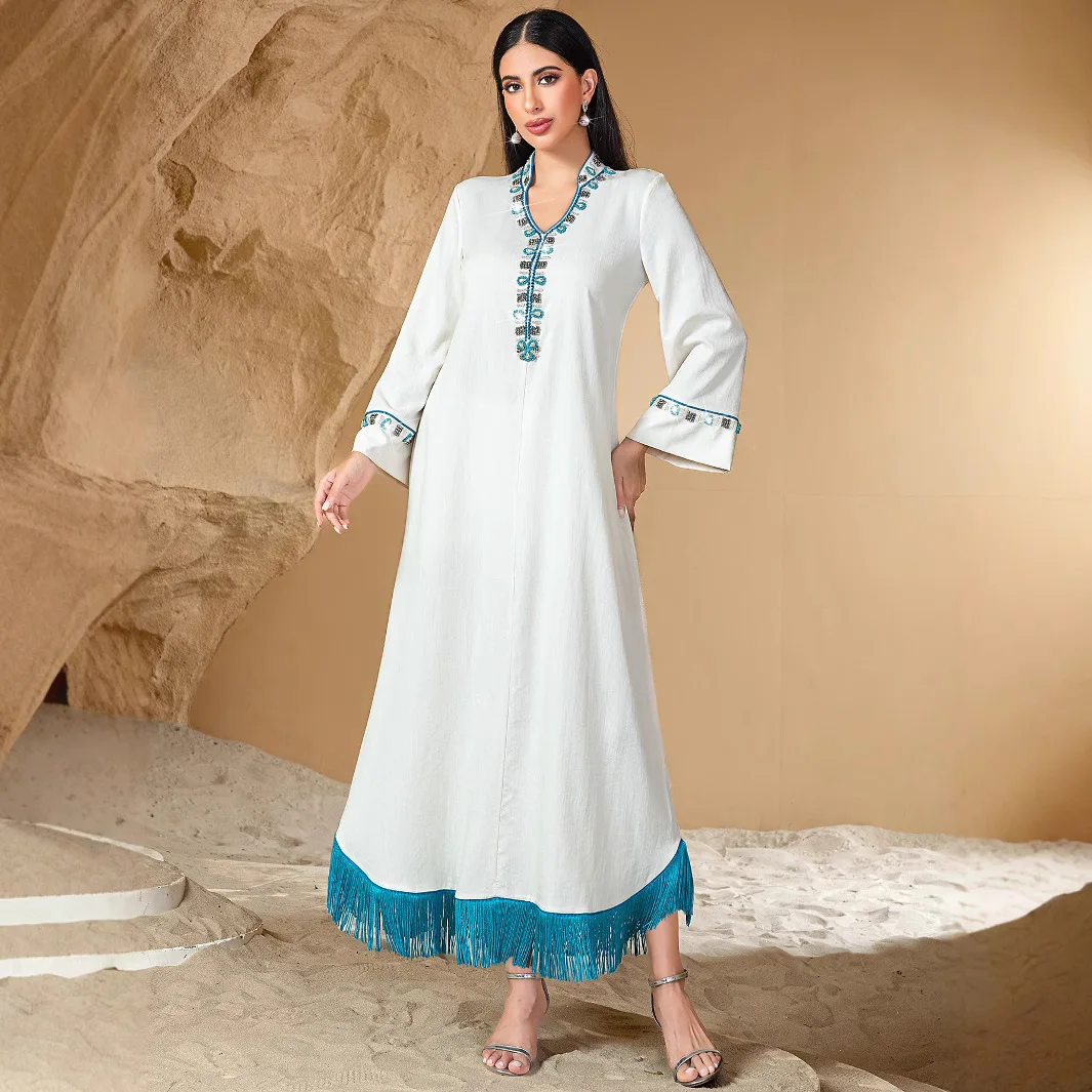 Ramadan Eid Beaded Abaya Dubai Luxury Muslim Evening Dress for Women Kebaya Turkey Kaftan Islam Jalabiya Caftan Marocain Femme
Ramadan Eid Beaded Abaya Dubai Luxury Muslim Evening Dress for Women Kebaya Turkey Kaftan Islam Jalabiya Caftan Marocain Femme