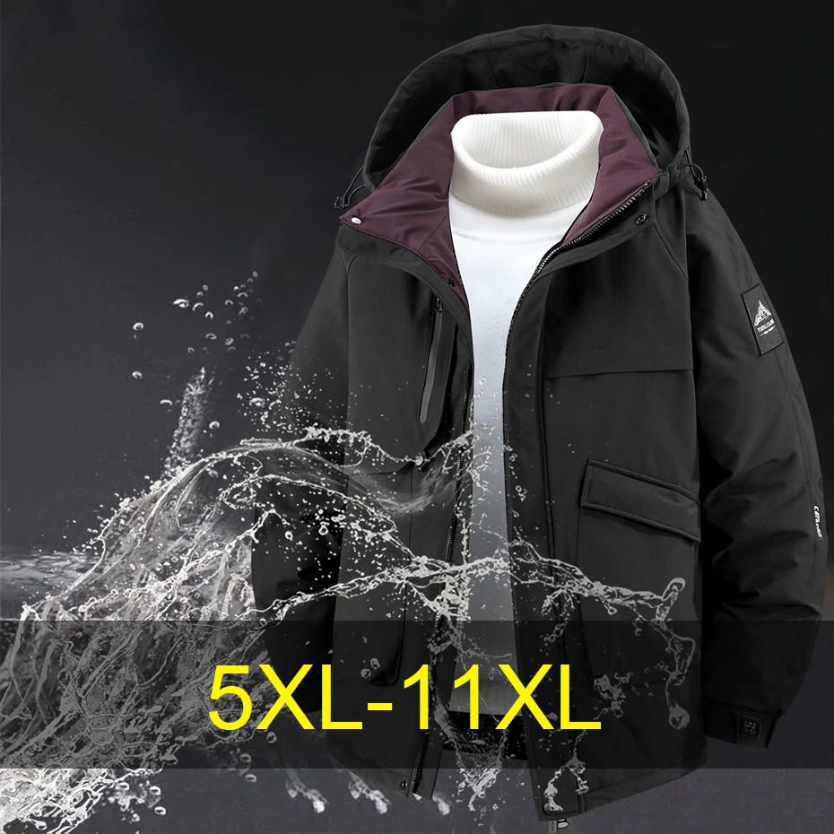 Winter Waterproof Windbreaker Jacket Men 11XL Plus Size Parkas Waterproof Cargo Jacket Coat Male Fashion Casual Jackets
Winter Waterproof Windbreaker Jacket Men 11XL Plus Size Parkas Waterproof Cargo Jacket Coat Male Fashion Casual Jackets