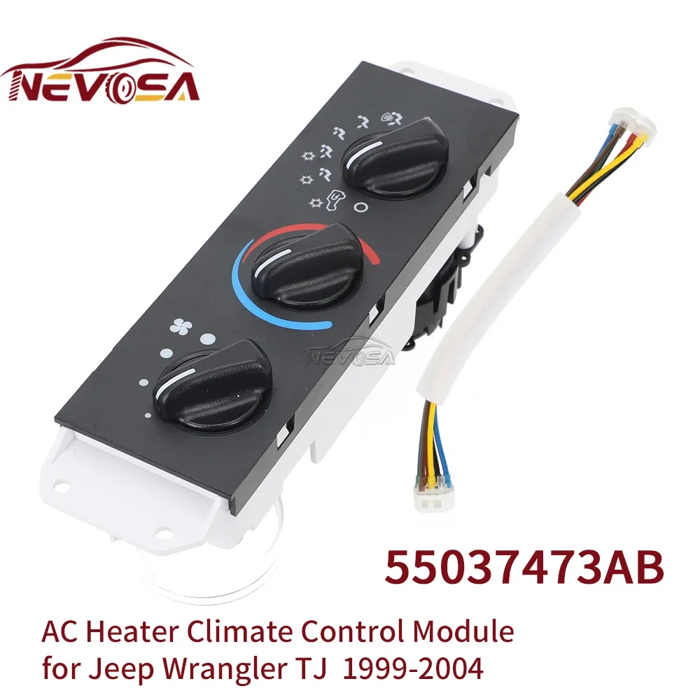 AC For Jeep Wrangler TJ 1999-2004 1 Set HVAC Heater Heat Control Panel with Blower Motor Switch Climate Control 55037473AB
AC For Jeep Wrangler TJ 1999-2004 1 Set HVAC Heater Heat Control Panel with Blower Motor Switch Climate Control 55037473AB