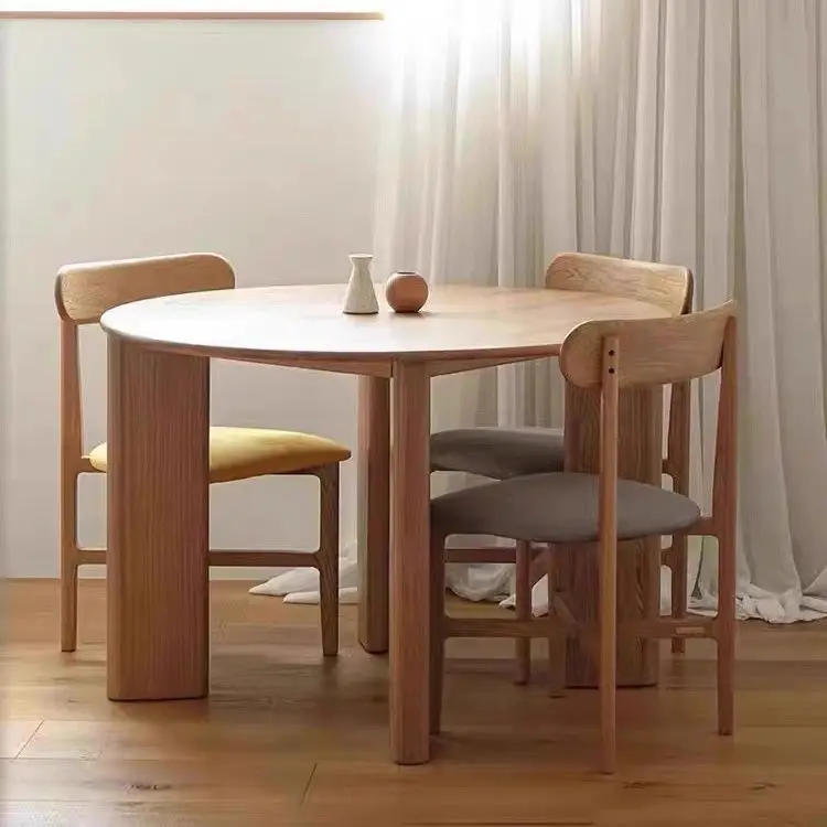 HYS solid wood dining table household small apartment dining table Japanese round table log long wabi sand wind
HYS solid wood dining table household small apartment dining table Japanese round table log long wabi sand wind