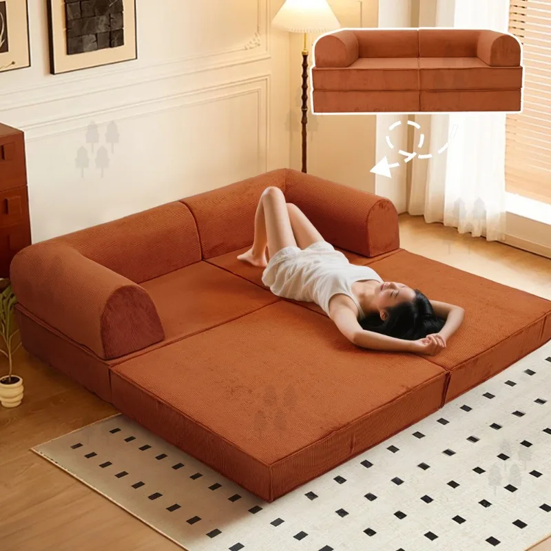 Modern simple dual-purpose compressed fabric sofa and bed full sponge free folding living room baby sofa
Modern simple dual-purpose compressed fabric sofa and bed full sponge free folding living room baby sofa
