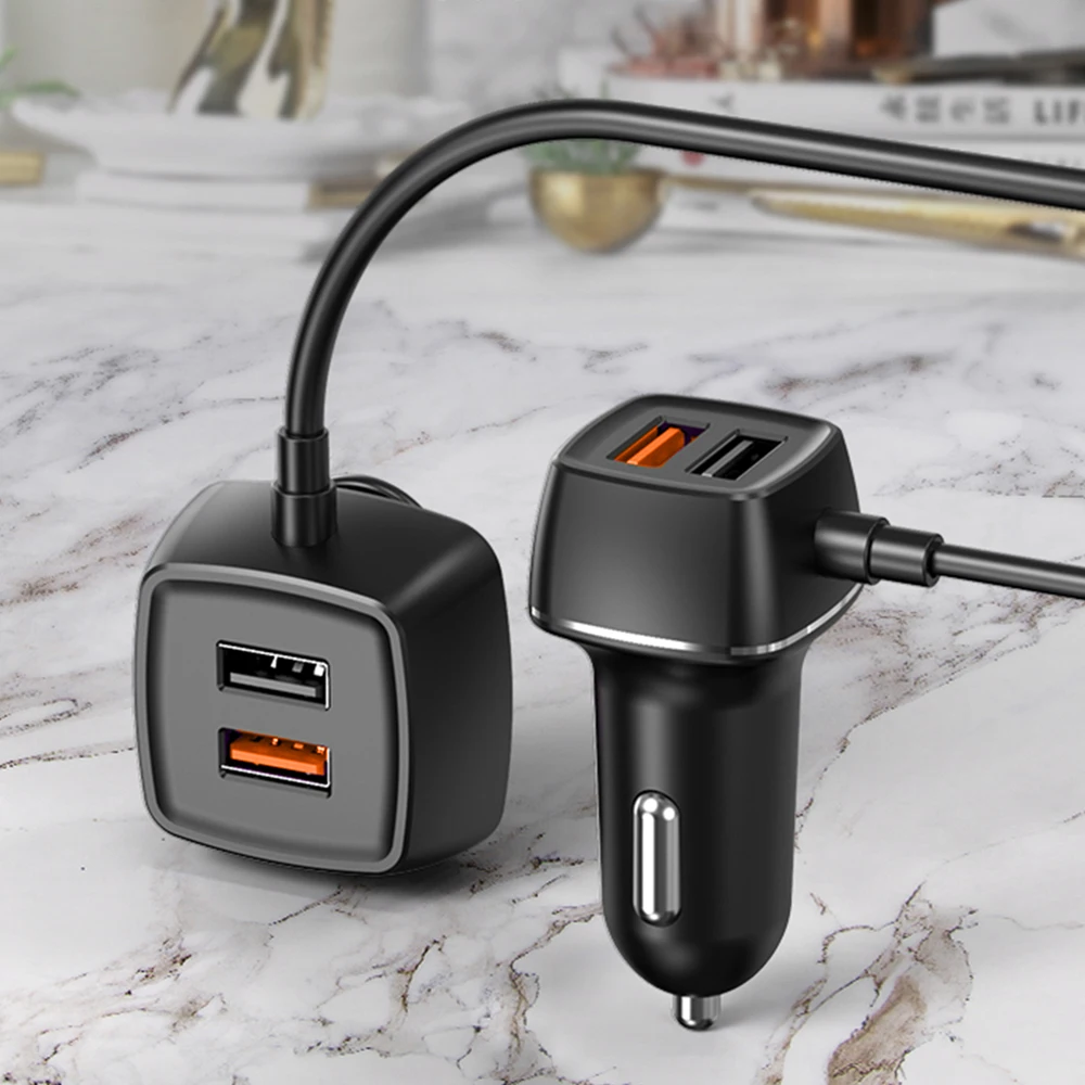 Car Mobile Phone Charger 60W 12V-24V Fast Charging Adapter USB QC 4 Ports for Front Back Seat Quick Charge
Car Mobile Phone Charger 60W 12V-24V Fast Charging Adapter USB QC 4 Ports for Front Back Seat Quick Charge