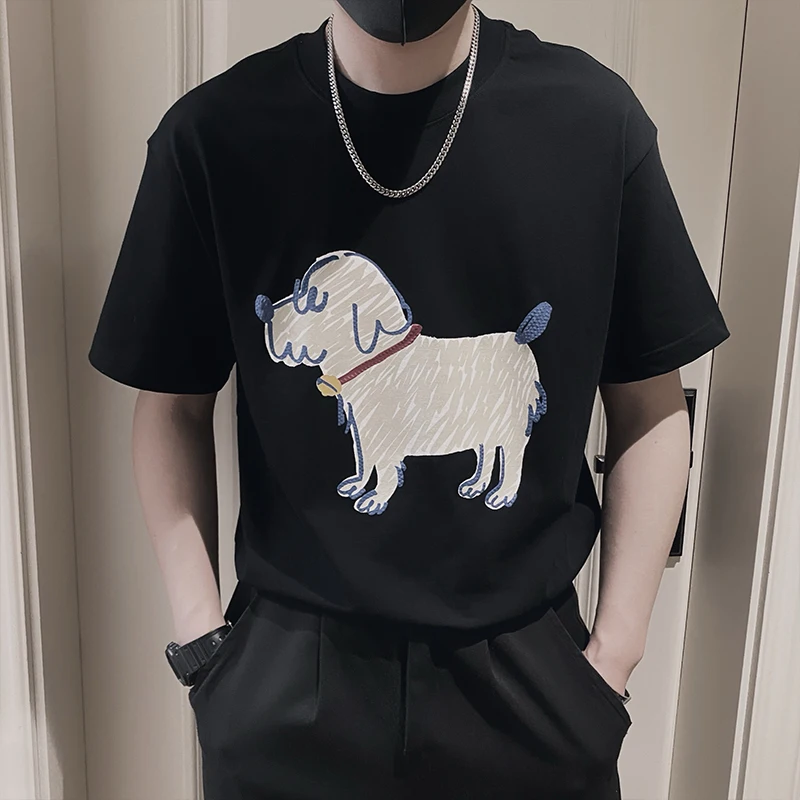 Summer Cartoon Dog Print T-shirt for Men Short Sleeve Loose Casual Tshirts Social Streetwear Harajuku Hip-hop Tee Tops 2024
Summer Cartoon Dog Print T-shirt for Men Short Sleeve Loose Casual Tshirts Social Streetwear Harajuku Hip-hop Tee Tops 2024