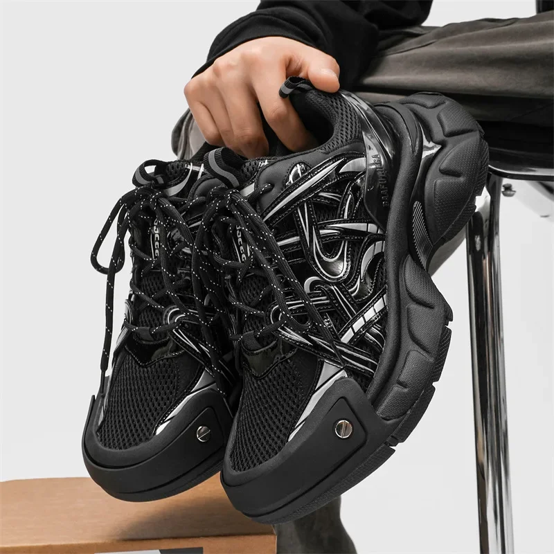 CLAIAMI Breathable Sports Shoes Trendy Genuine Leather Lace-up Rubber Shoes for Men Platform Running Men Sneakers Zapato Hombre
CLAIAMI Breathable Sports Shoes Trendy Genuine Leather Lace-up Rubber Shoes for Men Platform Running Men Sneakers Zapato Hombre