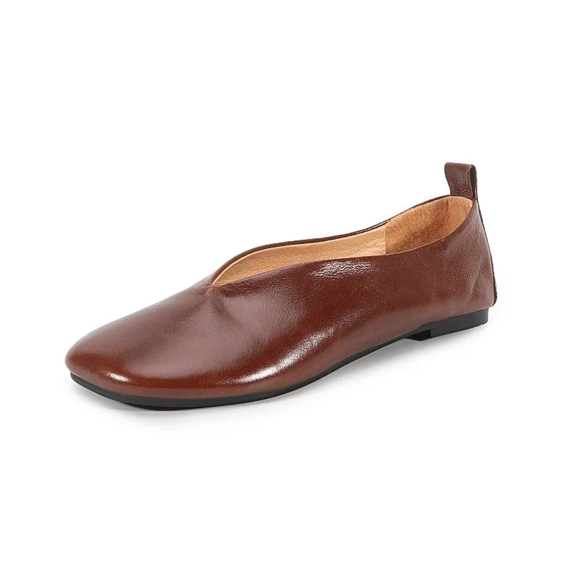 European and American Style Comfortable and Soft Flat Bottomed Loafers, Women's Retro Shallow Mouth Genuine Leather Single Shoes
European and American Style Comfortable and Soft Flat Bottomed Loafers, Women's Retro Shallow Mouth Genuine Leather Single Shoes