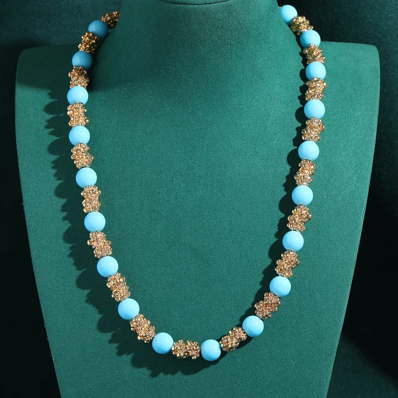 Vintage Blue Natural Stone Beaded Necklace Gold Color Rhinestone Design High Brand Luxury Quality Jewelry Birthday 2026
Vintage Blue Natural Stone Beaded Necklace Gold Color Rhinestone Design High Brand Luxury Quality Jewelry Birthday 2026