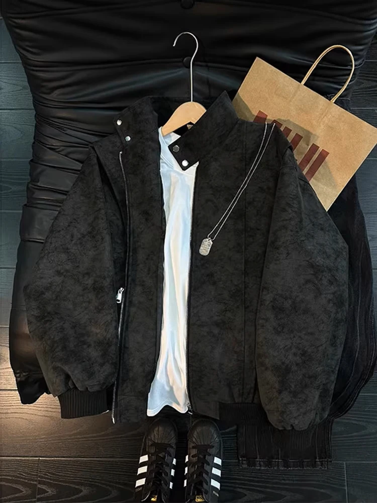 Мужская весенняя куртка-бомбер из искусственной кожи с эффектом окрашивания, высококачественная мотоциклетная одежда, пуховик с воротником-стойкой и защитой от пуха
Мужская весенняя куртка-бомбер из искусственной кожи с эффектом окрашивания, высококачественная мотоциклетная одежда, пуховик с воротником-стойкой и защитой от пуха