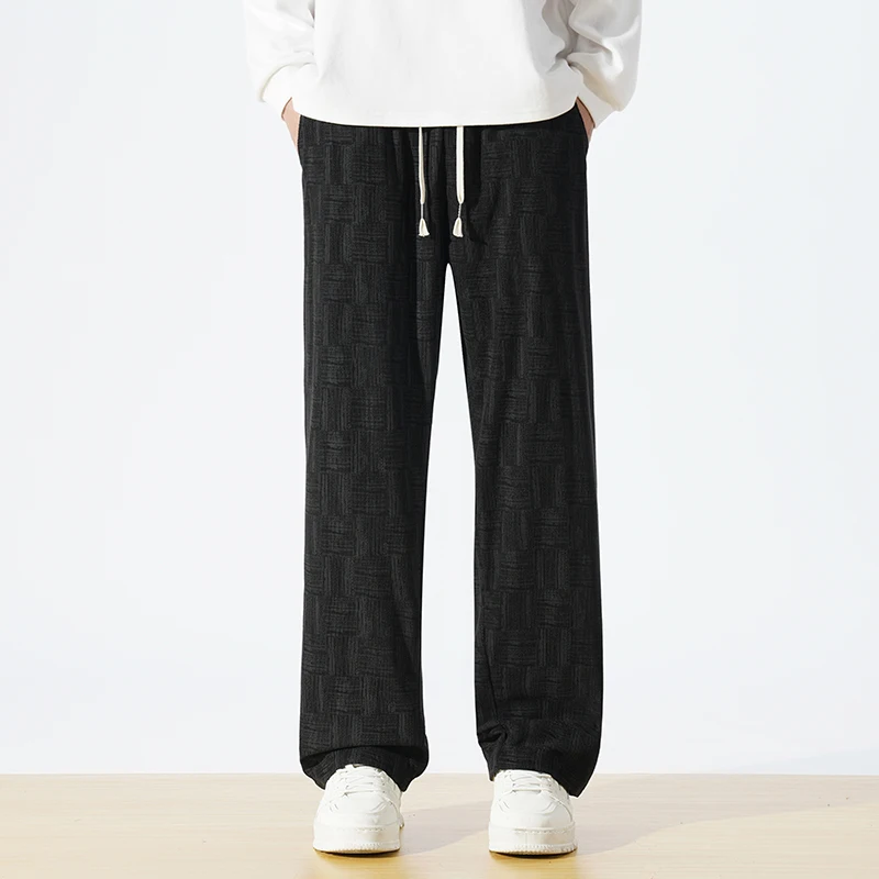 Checkered drape pants for men high end loose straight leg wide leg floor length spring and autumn casual pants
Checkered drape pants for men high end loose straight leg wide leg floor length spring and autumn casual pants