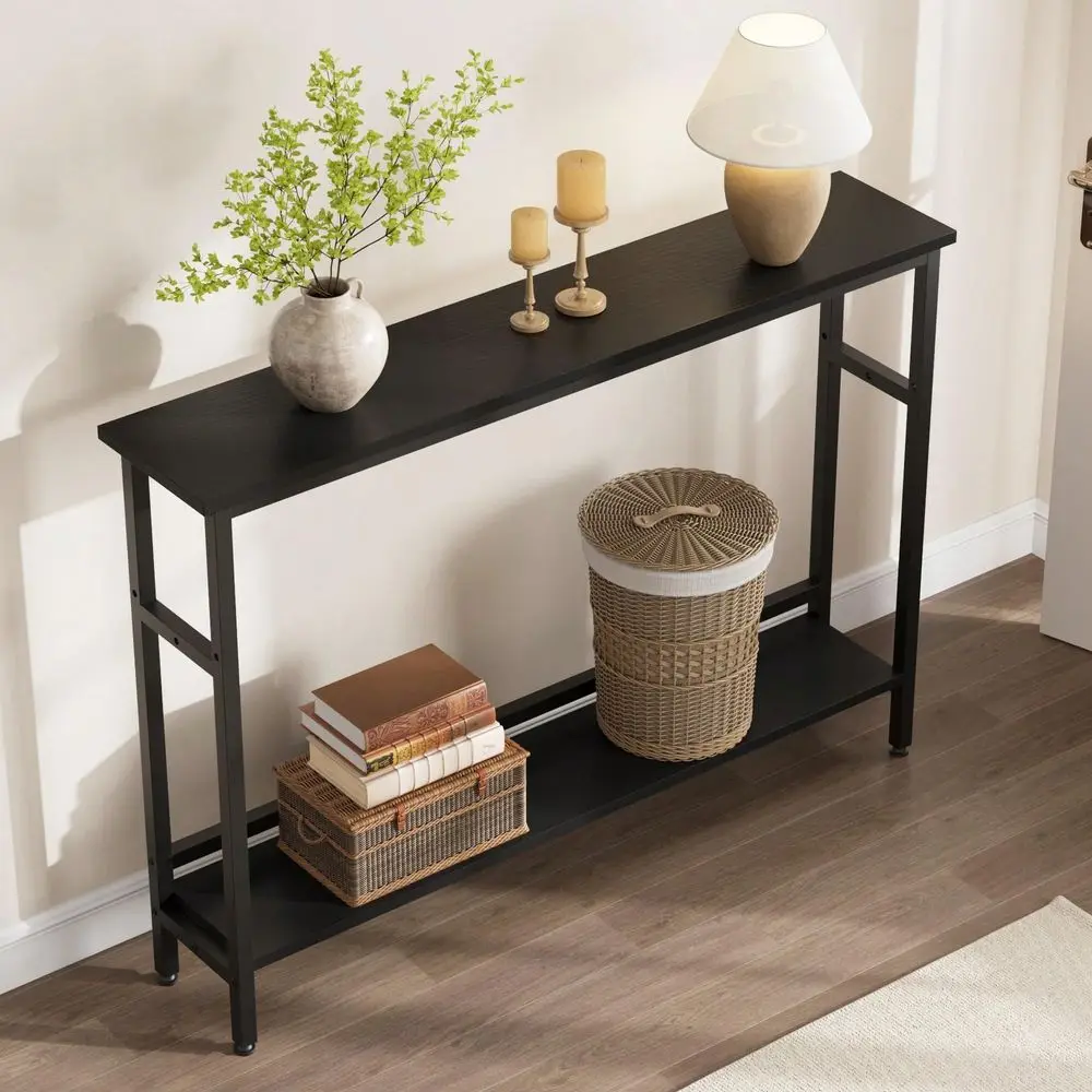 39.4 Console Entryway Table 2Tier Narrow Side Table With Open Shelves Ideal For Entryway Hallway Kitchen Foyer Living
39.4 Console Entryway Table 2Tier Narrow Side Table With Open Shelves Ideal For Entryway Hallway Kitchen Foyer Living