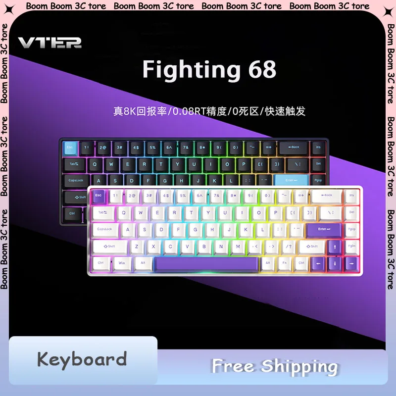 Feker Fighting68 Магнитный переключатель 8K Механическая клавиатура Проводная игровая клавиатура Пользовательские горячие замены ПК FPS Valorant Gamer Аксессуары
Feker Fighting68 Магнитный переключатель 8K Механическая клавиатура Проводная игровая клавиатура Пользовательские горячие замены ПК FPS Valorant Gamer Аксессуары