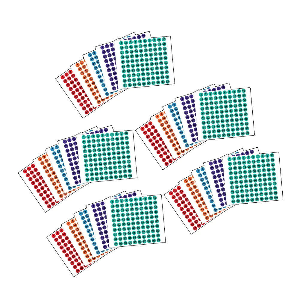 2500Pcs Number Stickers 1-100 Consecutive Round Self-Adhesive Small Labels for Office Classroom Storage Organizing
2500Pcs Number Stickers 1-100 Consecutive Round Self-Adhesive Small Labels for Office Classroom Storage Organizing