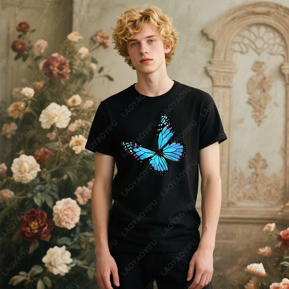 Light Blue Butterfly Printed T Shirt Classic Art Aesthetics T Shirt Men Woman High Quality Cotton Harajuku Classic O-neck Tee
Light Blue Butterfly Printed T Shirt Classic Art Aesthetics T Shirt Men Woman High Quality Cotton Harajuku Classic O-neck Tee