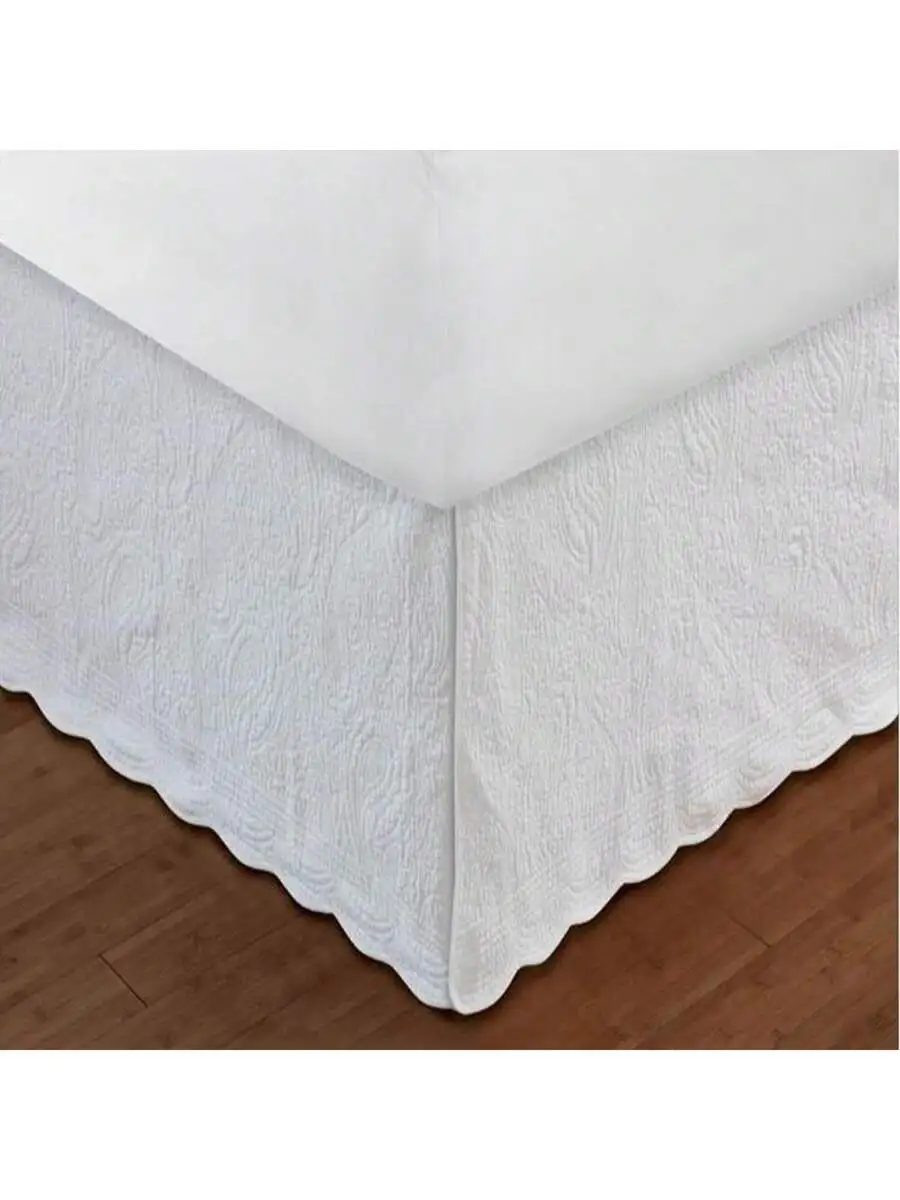 Paisley Quilted Bed Skirt 18 Inch White
Paisley Quilted Bed Skirt 18 Inch White