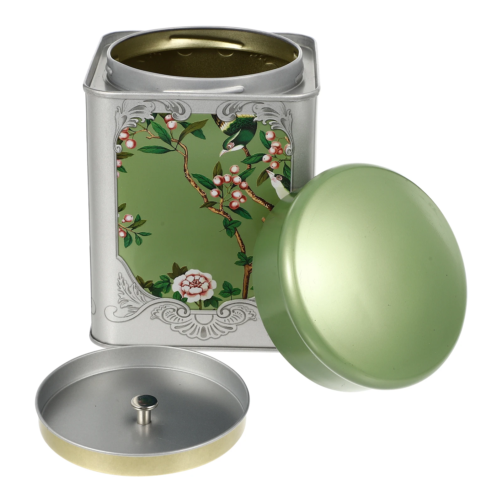 Airtight Tea Canister Tinplate Cans Square Sealed Green Jar Storage Container Snacks Boxes Metal Cookie Candy Boxes Loose Leaf
Airtight Tea Canister Tinplate Cans Square Sealed Green Jar Storage Container Snacks Boxes Metal Cookie Candy Boxes Loose Leaf