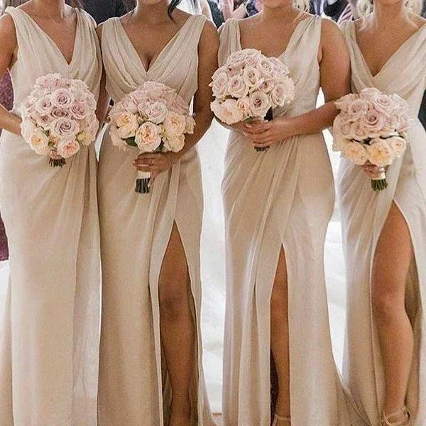 V-neck Solid Bridesmaid Dress Popular High Slit Formal Evening Chiffon Dresses Classic Elegant Party Prom Gown A-line Vestidos
V-neck Solid Bridesmaid Dress Popular High Slit Formal Evening Chiffon Dresses Classic Elegant Party Prom Gown A-line Vestidos