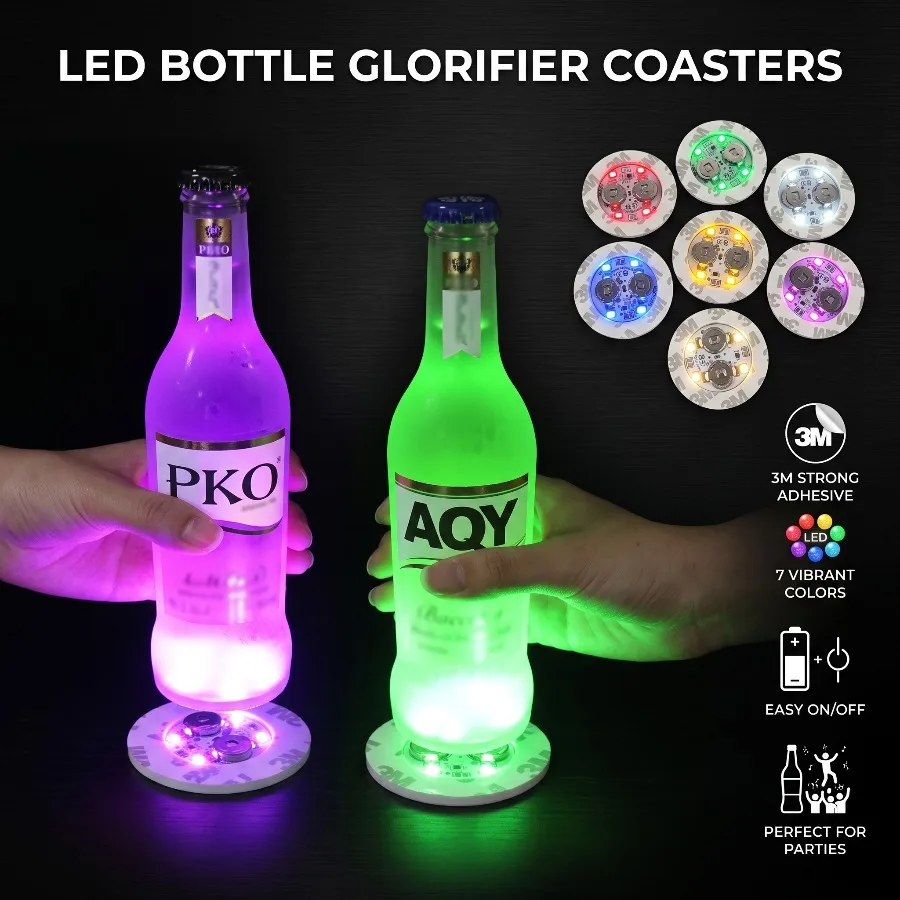 10/5PCS 3 Modes LED Coaster with Battery Powered Wine Glass Mat Cup Pad Sticker Bottle Drinking Club Bar Party Decor Night Light
10/5PCS 3 Modes LED Coaster with Battery Powered Wine Glass Mat Cup Pad Sticker Bottle Drinking Club Bar Party Decor Night Light