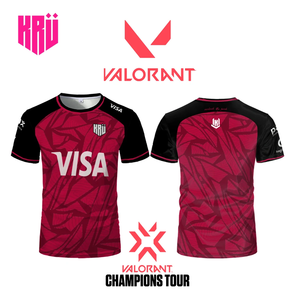 Valorant Esports Jersey KRU Club Uniforms VCT FPS Game Player Customized Tops Men's And Women's Breathable Sports T-shirts
Valorant Esports Jersey KRU Club Uniforms VCT FPS Game Player Customized Tops Men's And Women's Breathable Sports T-shirts
