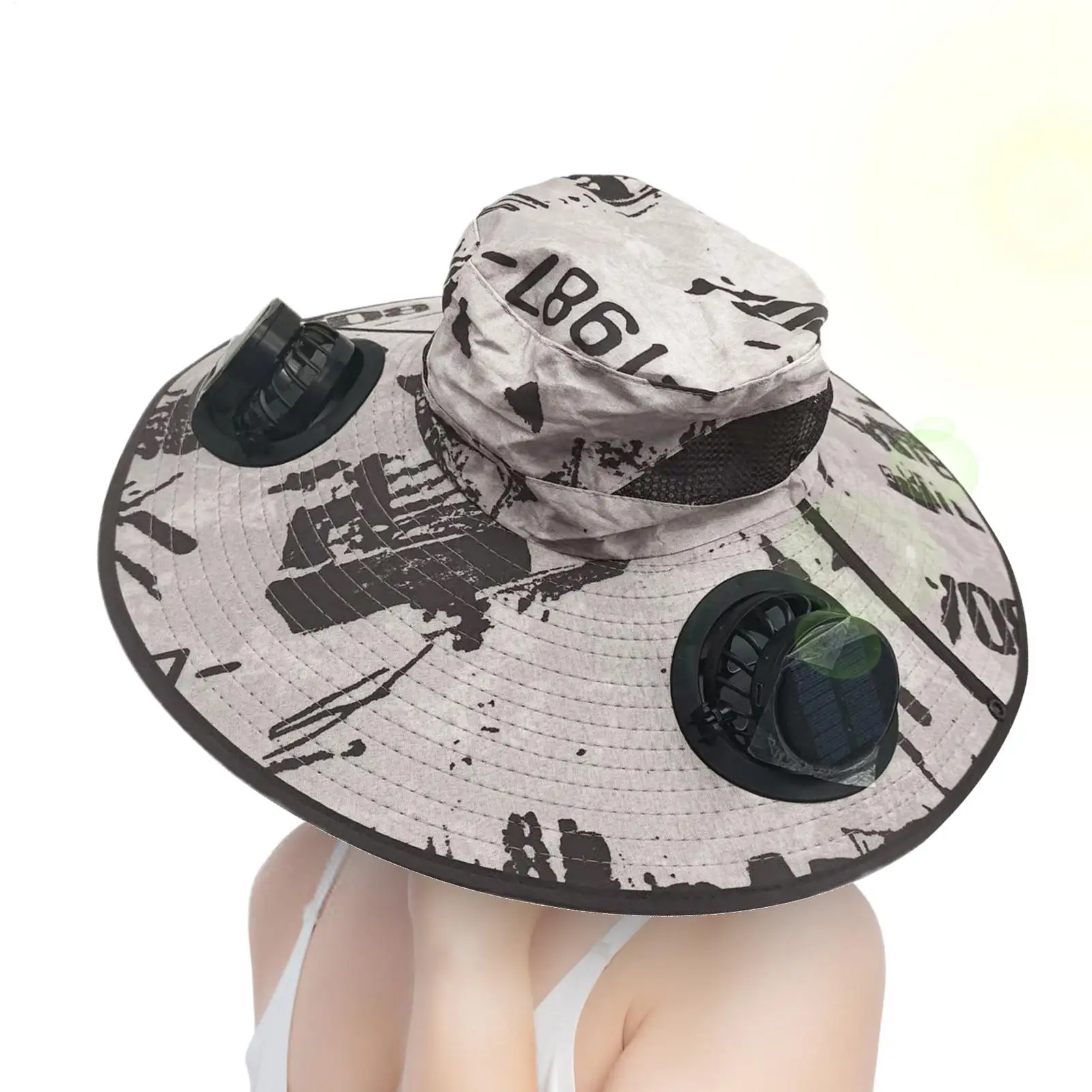 Outdoor Sun Hat With Solar Fans Sun Bucket Fishing Hats With 2 Solar Fan Support USB Charging Sunhat With Adjustable Headband
Outdoor Sun Hat With Solar Fans Sun Bucket Fishing Hats With 2 Solar Fan Support USB Charging Sunhat With Adjustable Headband