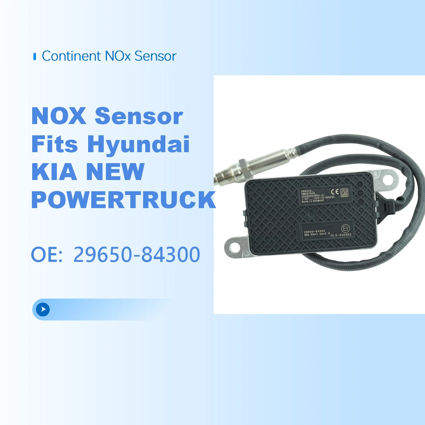 Датчик Nox для Hyundai NEW POWERTRUCK KIA, оригинальный новый датчик оксида азота OE 29650-84300 2965084300
Датчик Nox для Hyundai NEW POWERTRUCK KIA, оригинальный новый датчик оксида азота OE 29650-84300 2965084300