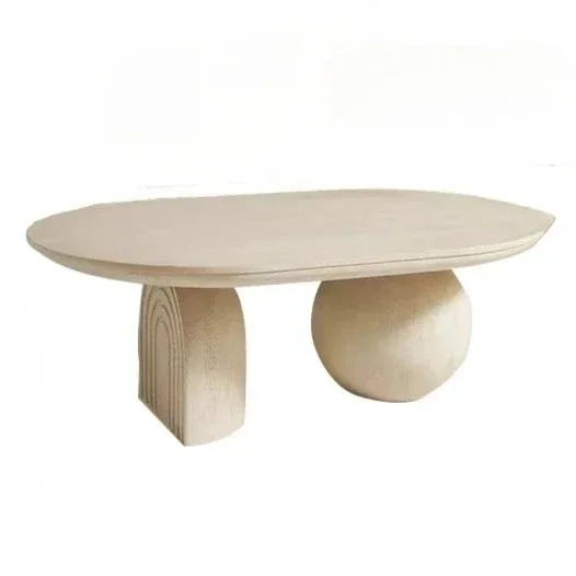 New Nordic simple size apartment living room solid wood special-shaped personalized oval wooden coffee table
New Nordic simple size apartment living room solid wood special-shaped personalized oval wooden coffee table