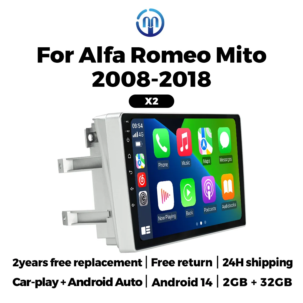 Автомобильная мультимедийная система NAVIFLY 4 Core 32GB на Android для Alfa Romeo MiTo 955 2008-2016 с беспроводным CarPlay, Auto GPS и Wi-Fi
Автомобильная мультимедийная система NAVIFLY 4 Core 32GB на Android для Alfa Romeo MiTo 955 2008-2016 с беспроводным CarPlay, Auto GPS и Wi-Fi
