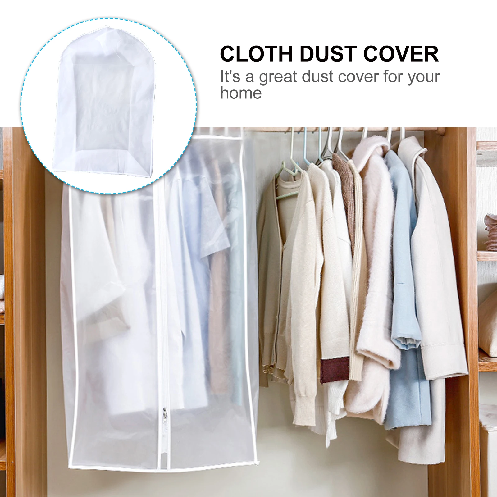 1pc White Peva Clothes Dust Cover For Wardrobe Clothing Storage Bag Household Hanging Garment Cover Cloth Protector Home Use
1pc White Peva Clothes Dust Cover For Wardrobe Clothing Storage Bag Household Hanging Garment Cover Cloth Protector Home Use