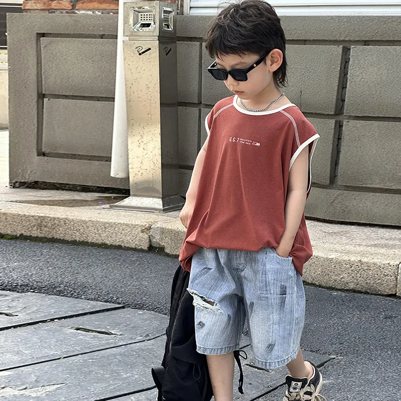 Children Clothing Loose Cotton Vest Fashion Casual Top 2024 Summer New Korean Style Boys and Girls Simple Comfortable Vest
Children Clothing Loose Cotton Vest Fashion Casual Top 2024 Summer New Korean Style Boys and Girls Simple Comfortable Vest