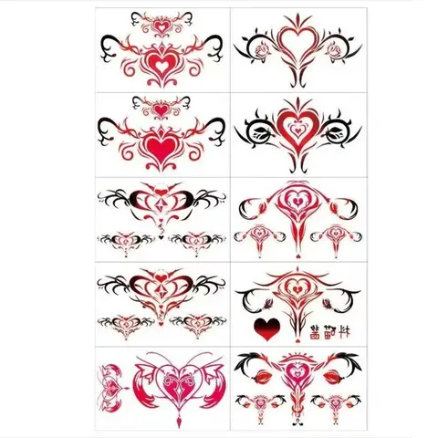 Pink Totem Tattoos Set Temporary Waterproof Tattoo for Women Covering Scars Sexy Wing Art Tatto Festival Cheap Goods Stickers