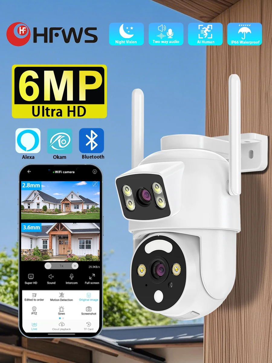 O-Kam Pro 10MP PTZ Security Camera Outdoor, WiFi, Dual Screen, Two-Way Audio, 10X Digital Zoom, Human Detection, IP66
O-Kam Pro 10MP PTZ Security Camera Outdoor, WiFi, Dual Screen, Two-Way Audio, 10X Digital Zoom, Human Detection, IP66