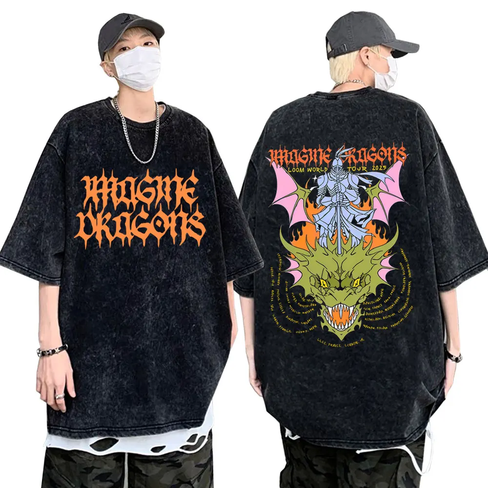 Imagine Dragons Band Loom World Tour 2025 Washed Vintage T-shirt Summer Men Women Rock Gothic Oversized Short Sleeve T Shirts
Imagine Dragons Band Loom World Tour 2025 Washed Vintage T-shirt Summer Men Women Rock Gothic Oversized Short Sleeve T Shirts