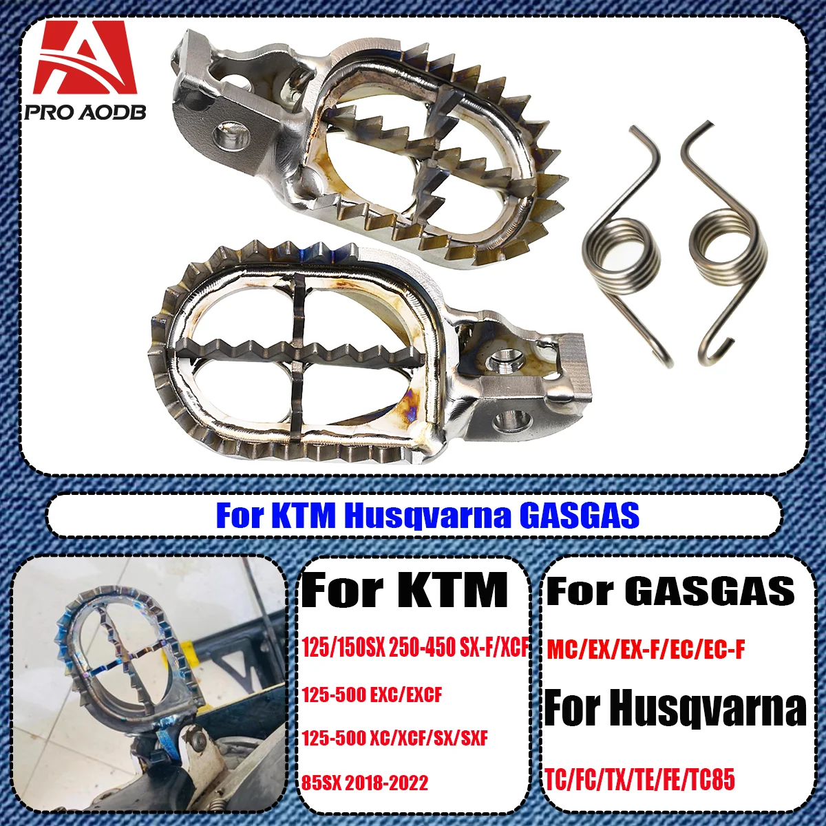 Motorcycle Titanium Alloy Footpeg Foot Pegs Pedals Rests For KTM SX SXF XCF EXC EXCF 125-500 For Husqvarna TX FX TC FC TE GasGas
Motorcycle Titanium Alloy Footpeg Foot Pegs Pedals Rests For KTM SX SXF XCF EXC EXCF 125-500 For Husqvarna TX FX TC FC TE GasGas