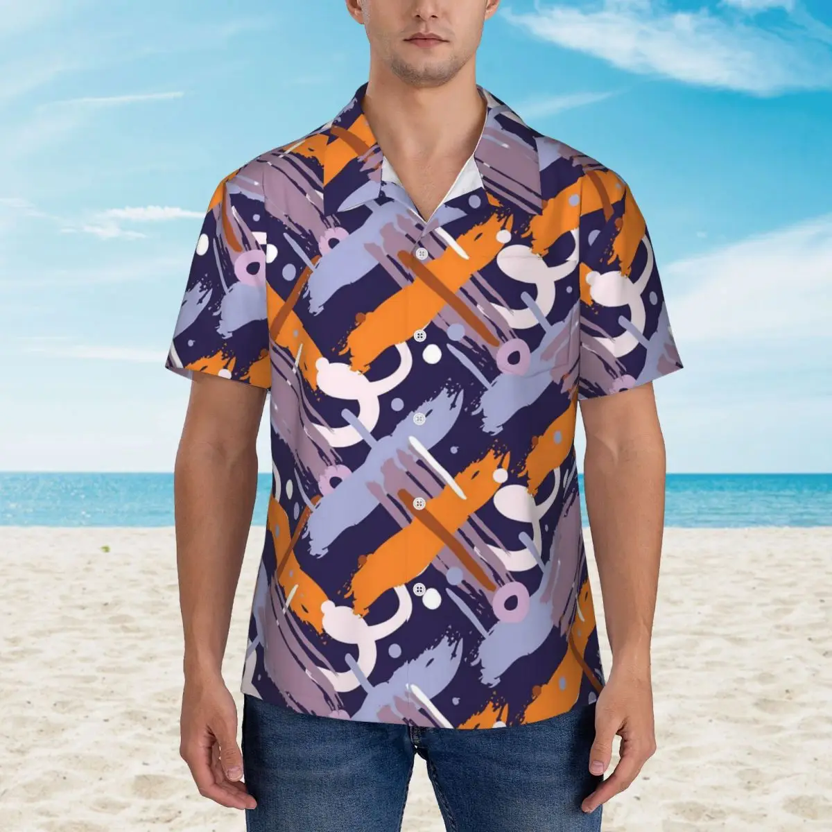 Purple Paint Brush Casual Shirt Abstract Art Classic Hawaii Shirts Men Short Sleeve Beach Y2K Street Printed Oversize Blouses
Purple Paint Brush Casual Shirt Abstract Art Classic Hawaii Shirts Men Short Sleeve Beach Y2K Street Printed Oversize Blouses