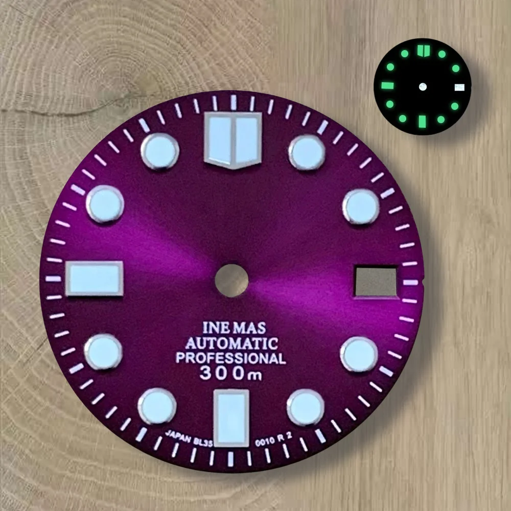 28.5mm S Logo Sunray Dial SUB/SKX007 DIal Suitable For NH35/NH36 Movement 3/3.8 o'clock Crown Green Luminous NH35 Accessories
28.5mm S Logo Sunray Dial SUB/SKX007 DIal Suitable For NH35/NH36 Movement 3/3.8 o'clock Crown Green Luminous NH35 Accessories