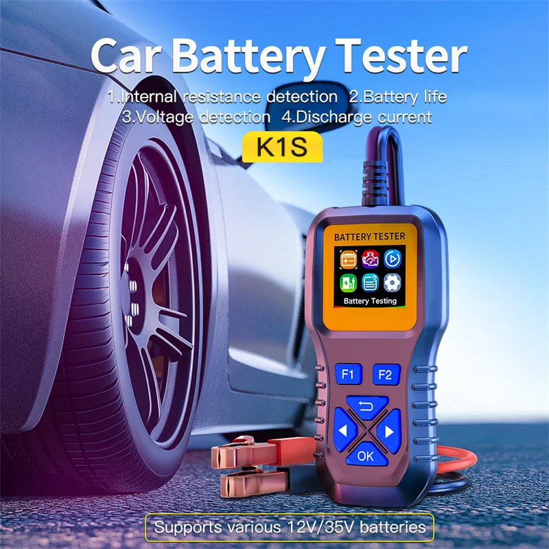 12V/35V Automotive Battery Tester (1PC) - Digital Display for Battery Parameters & Internal Resistance, Auto Diagnostic Tool
12V/35V Automotive Battery Tester (1PC) - Digital Display for Battery Parameters & Internal Resistance, Auto Diagnostic Tool
