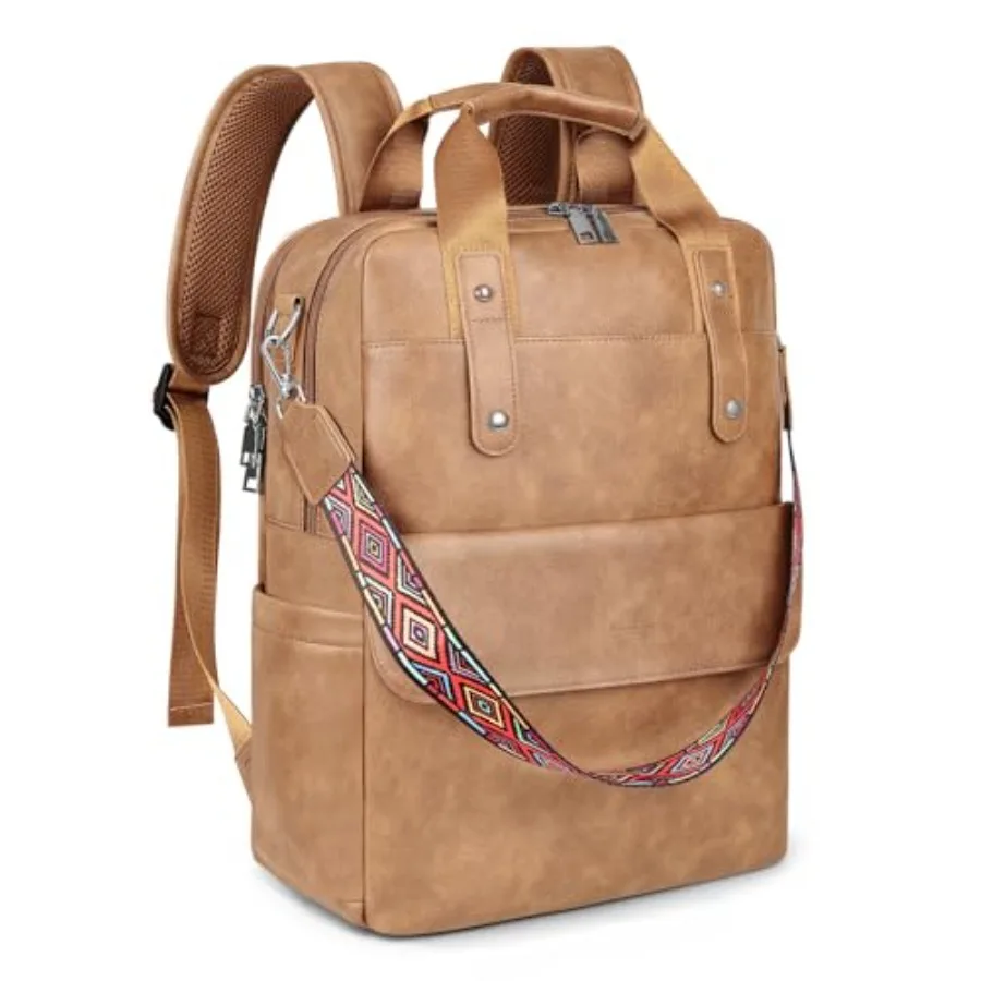 Leather Laptop Backpack 15.6 Inch Womens Laptop Bag, 3 IN 1 Computer Bag Handbag with Colorful Shoulder Bag Strap for Work Trav
Leather Laptop Backpack 15.6 Inch Womens Laptop Bag, 3 IN 1 Computer Bag Handbag with Colorful Shoulder Bag Strap for Work Trav