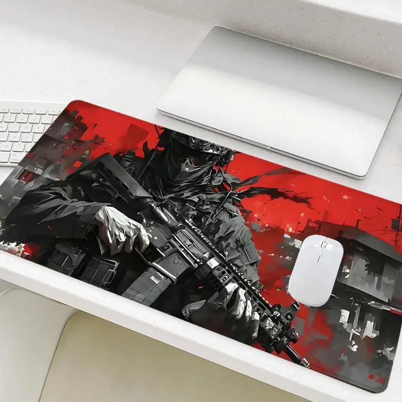 Tactical Soldier Mouse Pad, Non-Slip Rectangular Gaming Mouse Mat for PC Laptop Home Office, Universal Anti-Slip Desk Pad