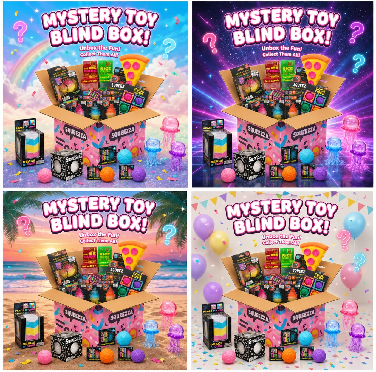 Funny Mix Squishy Blind Box, Random Surprise Squeeze Toys, 1 Pcs Guaranteed Cute Fidget Toy for Stress Relief
Funny Mix Squishy Blind Box, Random Surprise Squeeze Toys, 1 Pcs Guaranteed Cute Fidget Toy for Stress Relief
