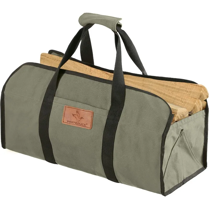 Large Firewood Carrier 21 Oz. Heavy Duty Waxed Canvas Log Carrier Holder for Fireplace, Carrying Wood Indoor & Ou
Large Firewood Carrier 21 Oz. Heavy Duty Waxed Canvas Log Carrier Holder for Fireplace, Carrying Wood Indoor & Ou